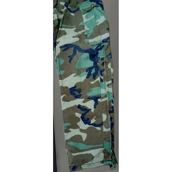 Vintage Military BDU Pants Woodland Camo Men’s Medium 35x32 Cargo Army Style - Picture 5 of 11